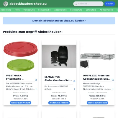 Screenshot abdeckhauben-shop.eu