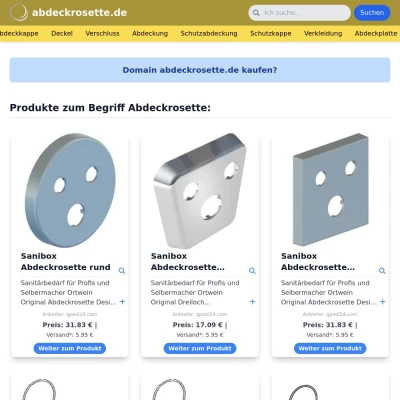 Screenshot abdeckrosette.de