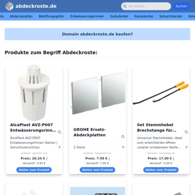 Screenshot abdeckroste.de