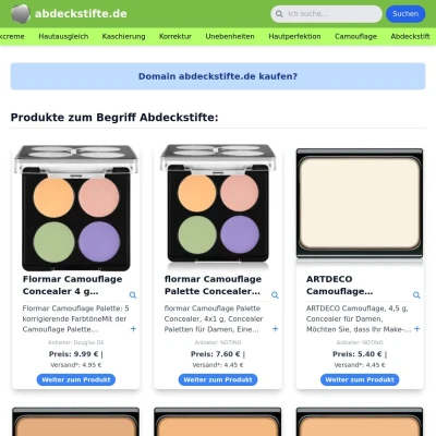 Screenshot abdeckstifte.de