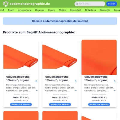 Screenshot abdomensonographie.de