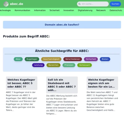 Screenshot abec.de