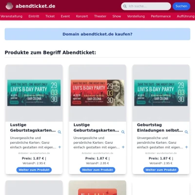 Screenshot abendticket.de