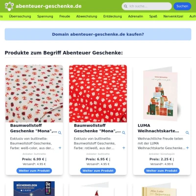 Screenshot abenteuer-geschenke.de