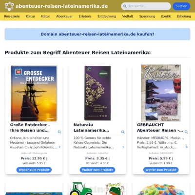 Screenshot abenteuer-reisen-lateinamerika.de