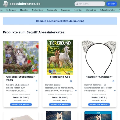 Screenshot abessinierkatze.de