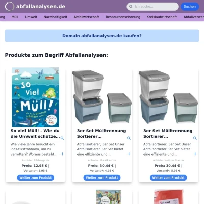 Screenshot abfallanalysen.de