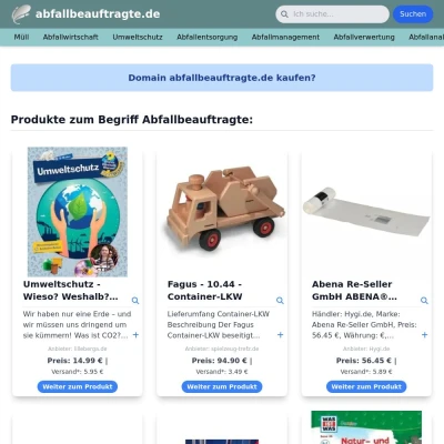 Screenshot abfallbeauftragte.de