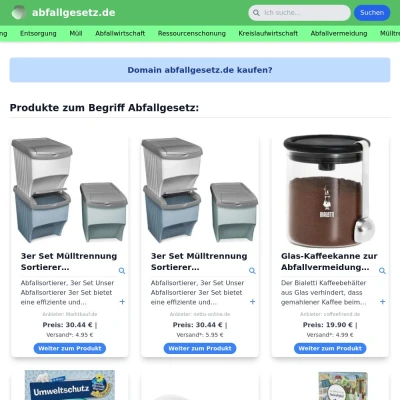 Screenshot abfallgesetz.de