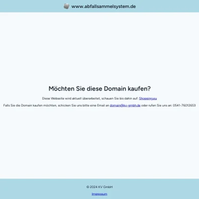 Screenshot abfallsammelsystem.de