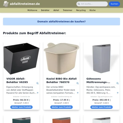 Screenshot abfalltreteimer.de