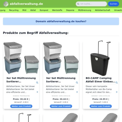 Screenshot abfallverwaltung.de