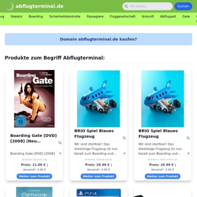 Screenshot abflugterminal.de