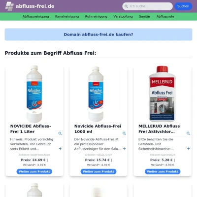 Screenshot abfluss-frei.de