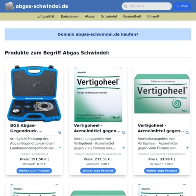 Screenshot abgas-schwindel.de