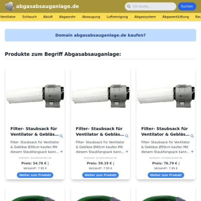 Screenshot abgasabsauganlage.de