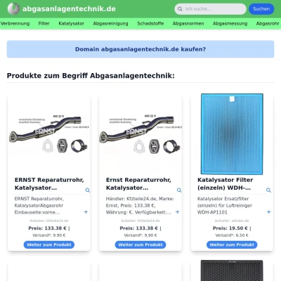 Screenshot abgasanlagentechnik.de