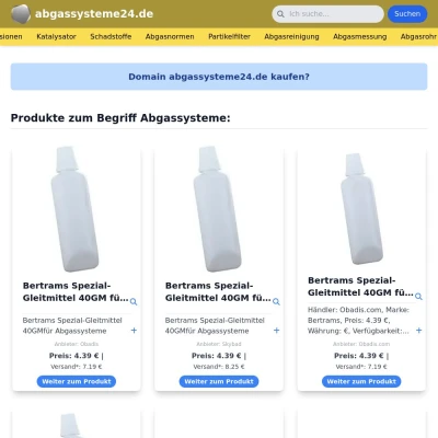 Screenshot abgassysteme24.de