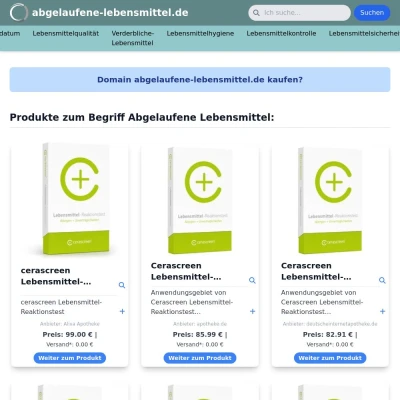 Screenshot abgelaufene-lebensmittel.de