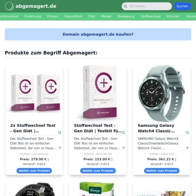 Screenshot abgemagert.de