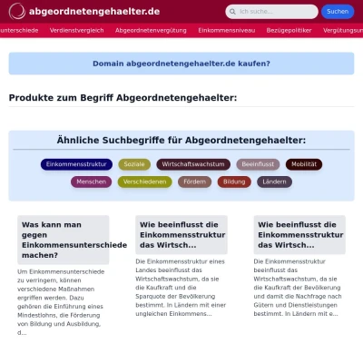 Screenshot abgeordnetengehaelter.de