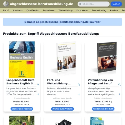 Screenshot abgeschlossene-berufsausbildung.de