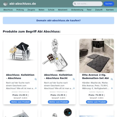 Screenshot abi-abschluss.de