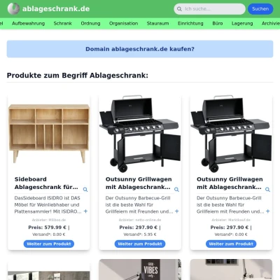 Screenshot ablageschrank.de