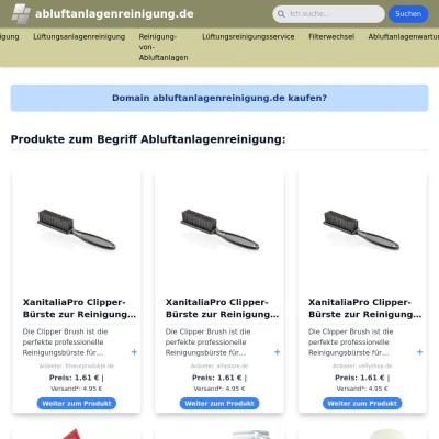 Screenshot abluftanlagenreinigung.de