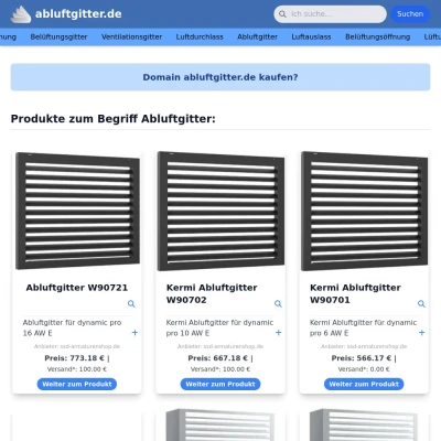 Screenshot abluftgitter.de