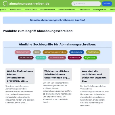 Screenshot abmahnungsschreiben.de