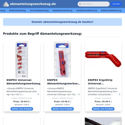 Screenshot abmantelungswerkzeug.de