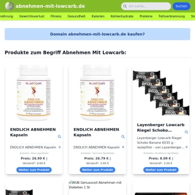 Screenshot abnehmen-mit-lowcarb.de