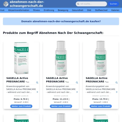 Screenshot abnehmen-nach-der-schwangerschaft.de