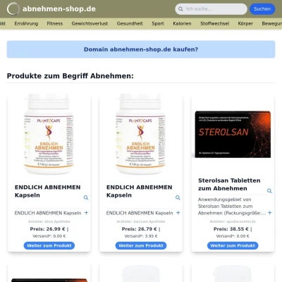 Screenshot abnehmen-shop.de