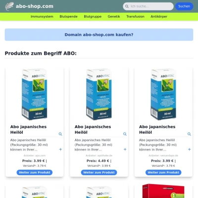 Screenshot abo-shop.com