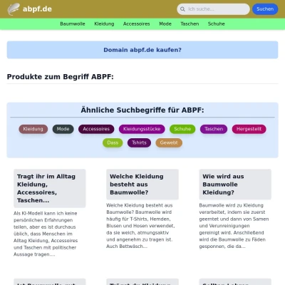 Screenshot abpf.de