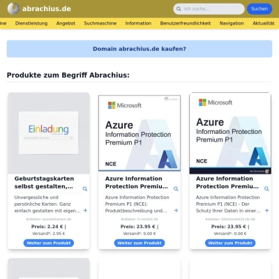 Screenshot abrachius.de