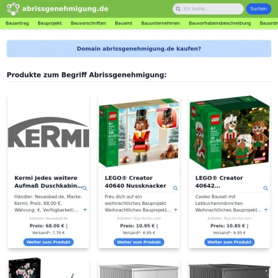 Screenshot abrissgenehmigung.de