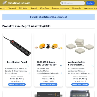 Screenshot absatzlogistik.de