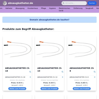 Screenshot absaugkatheter.de