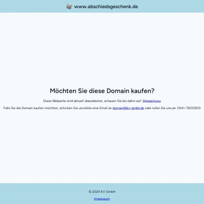 Screenshot abschiedsgeschenk.de