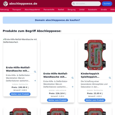 Screenshot abschleppoese.de