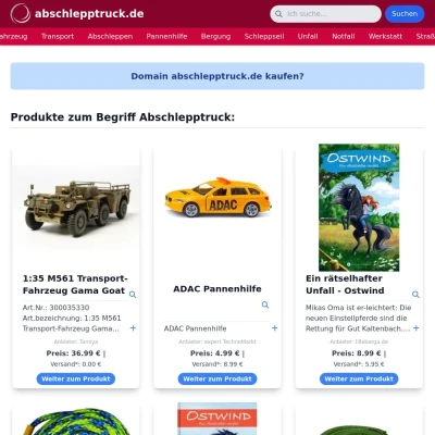 Screenshot abschlepptruck.de