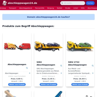 Screenshot abschleppwagen24.de