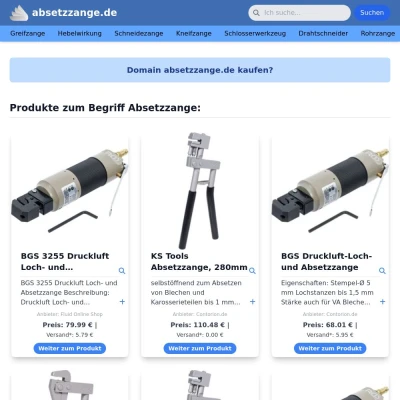 Screenshot absetzzange.de