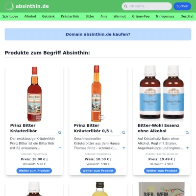 Screenshot absinthin.de