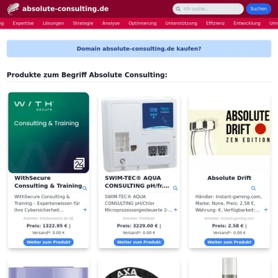Screenshot absolute-consulting.de