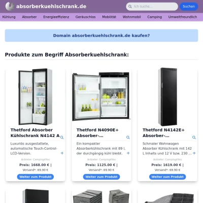 Screenshot absorberkuehlschrank.de