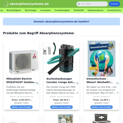 Screenshot absorptionssysteme.de